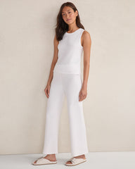 ORGANIC COTTON LINEAR STITCH STRAIGHT LEG PANTS | Talbots US
