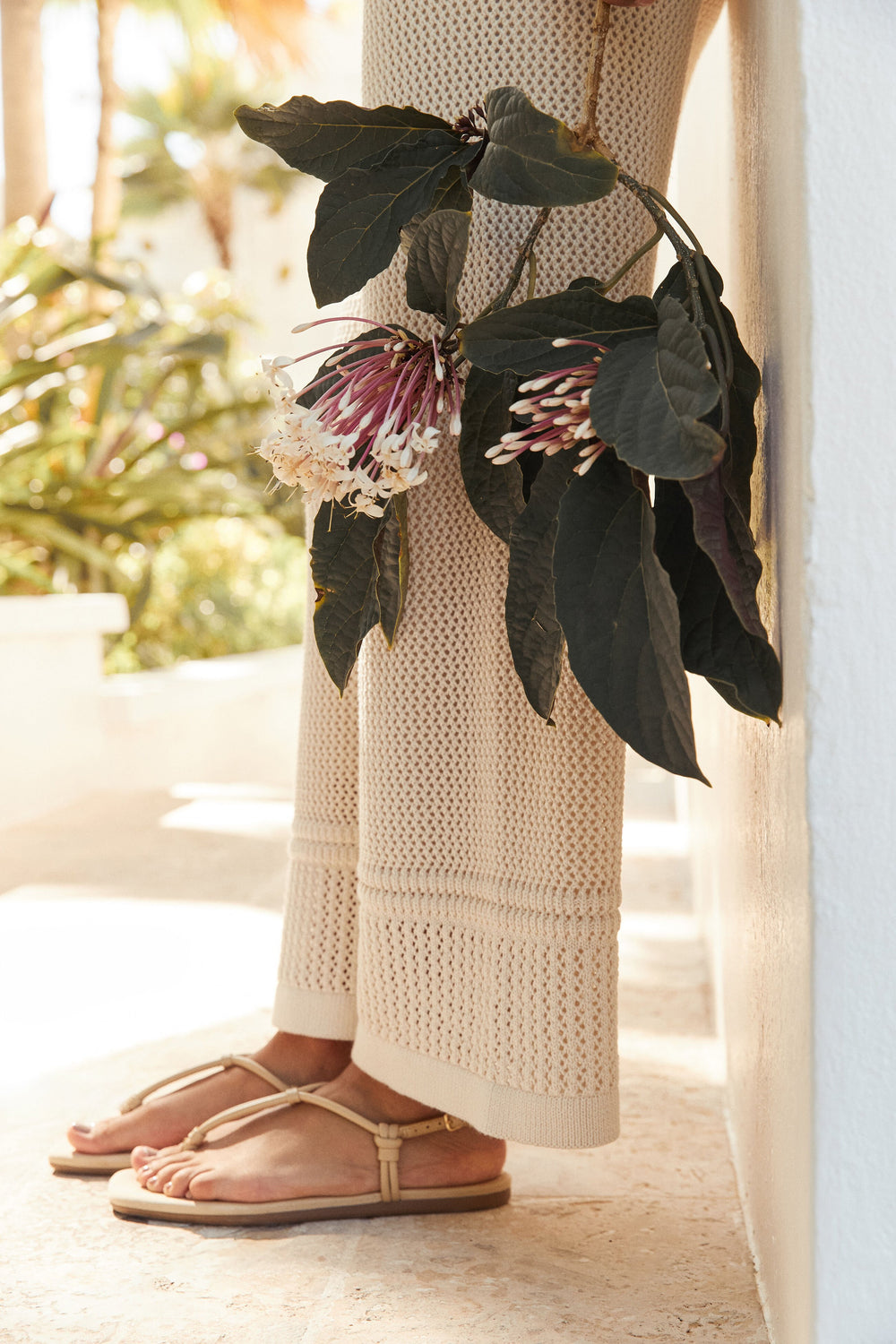 ORGANIC COTTON MIXED STITCH PANTS | Talbots for sale