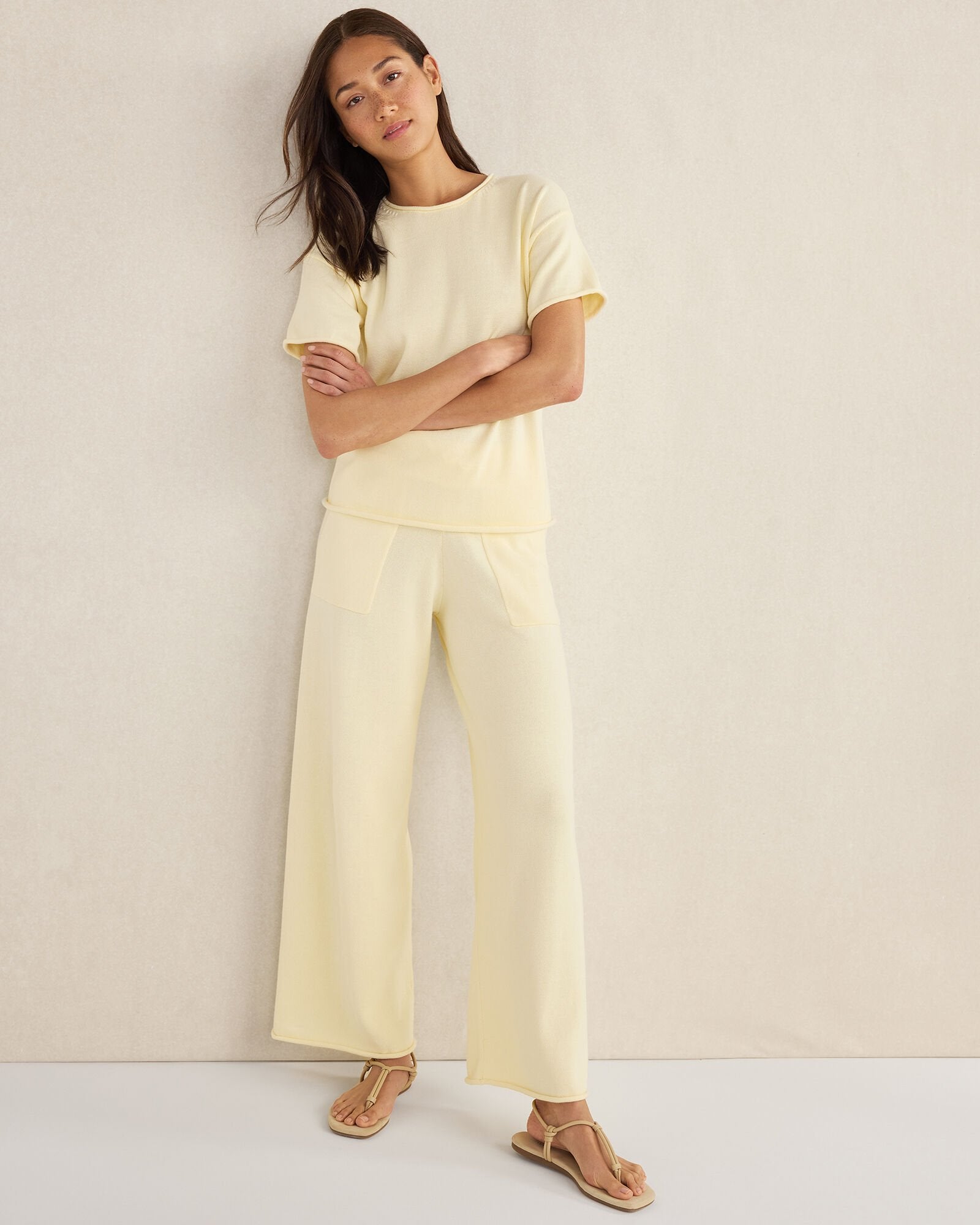 ORGANIC COTTON KNIT PANTS | Talbots sale