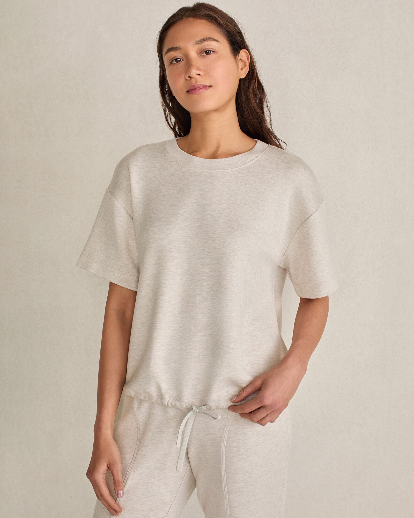 SOFT KNIT TIE-FRONT SHORT SLEEVE TOP | Talbots sale