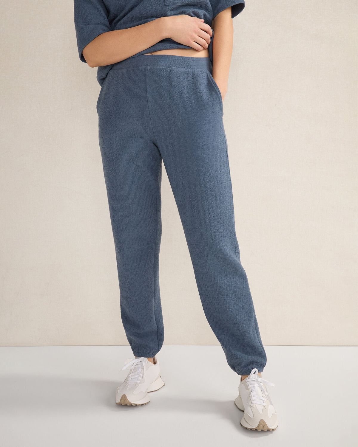 COTTON BLEND TEXTURED JOGGERS | Talbots outlet
