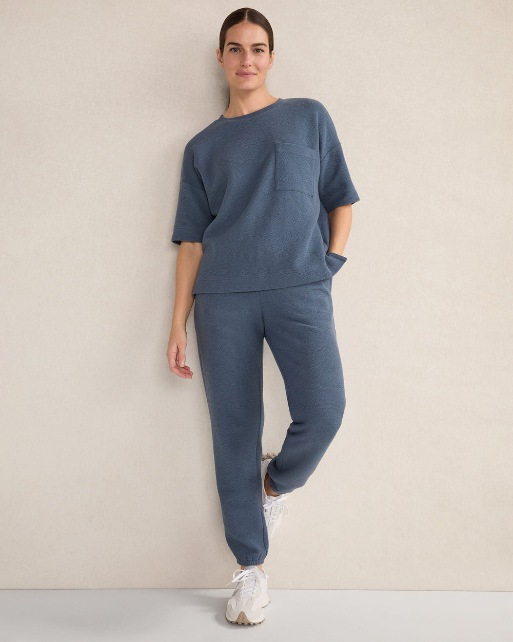 COTTON BLEND TEXTURED JOGGERS | Talbots outlet
