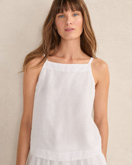 LINEN SQUARE NECK TANK TOP | Talbots for sale
