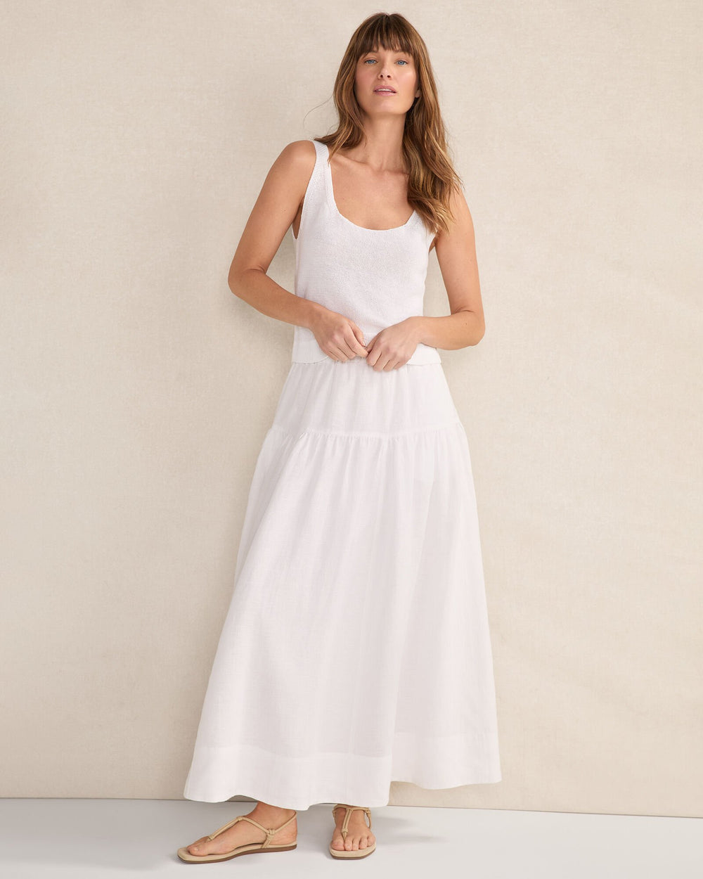 LINEN TIERED MAXI SKIRT | Talbots US