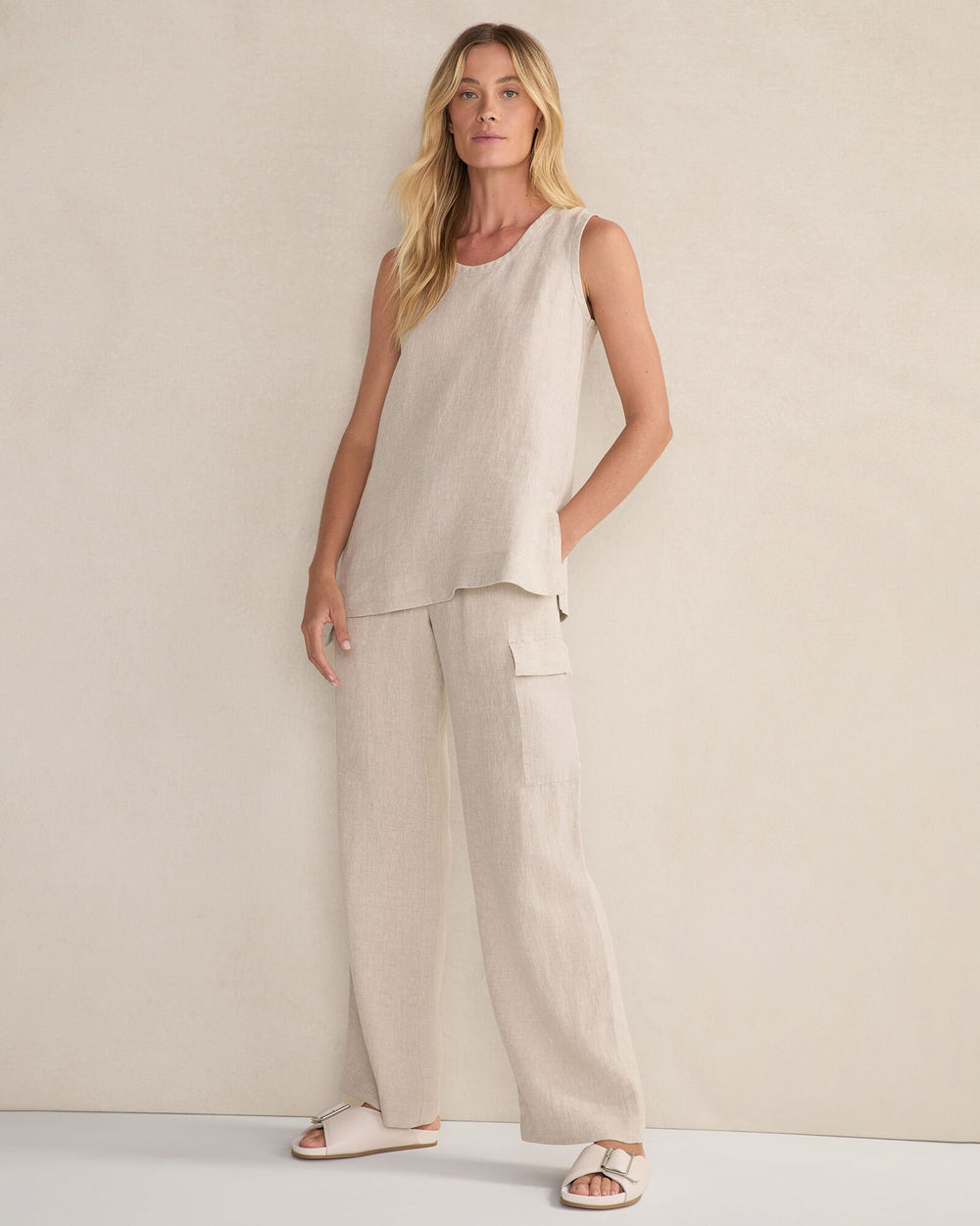LINEN CARGO PANTS | Talbots for sale