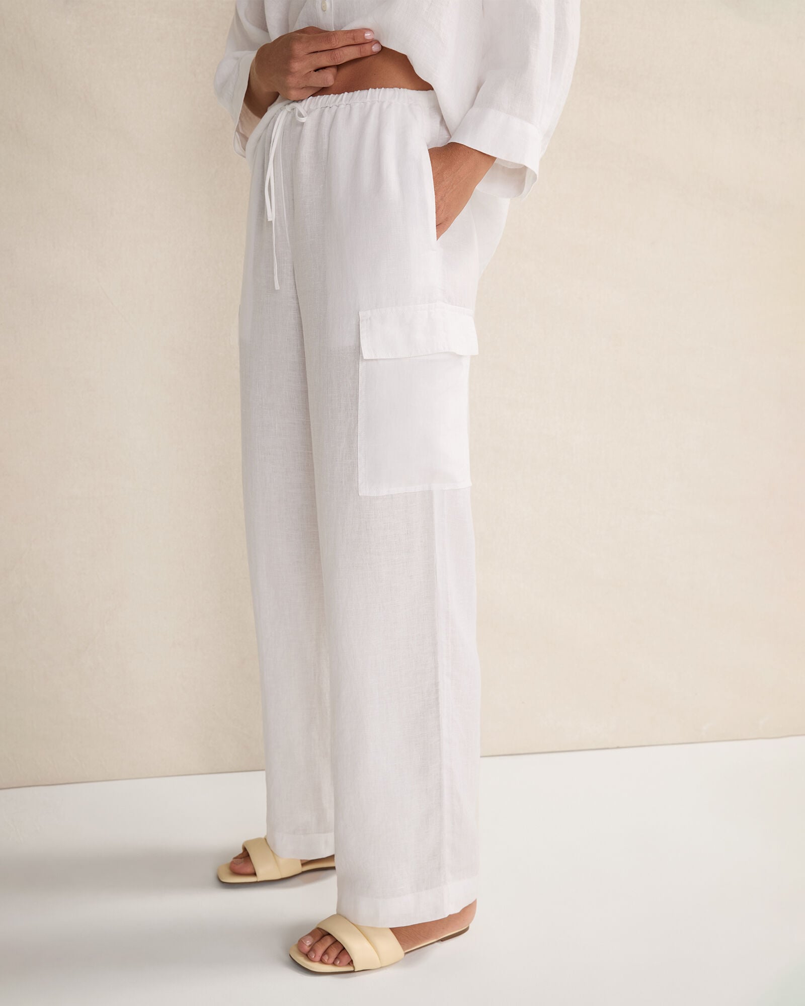 LINEN CARGO PANTS | Talbots for sale
