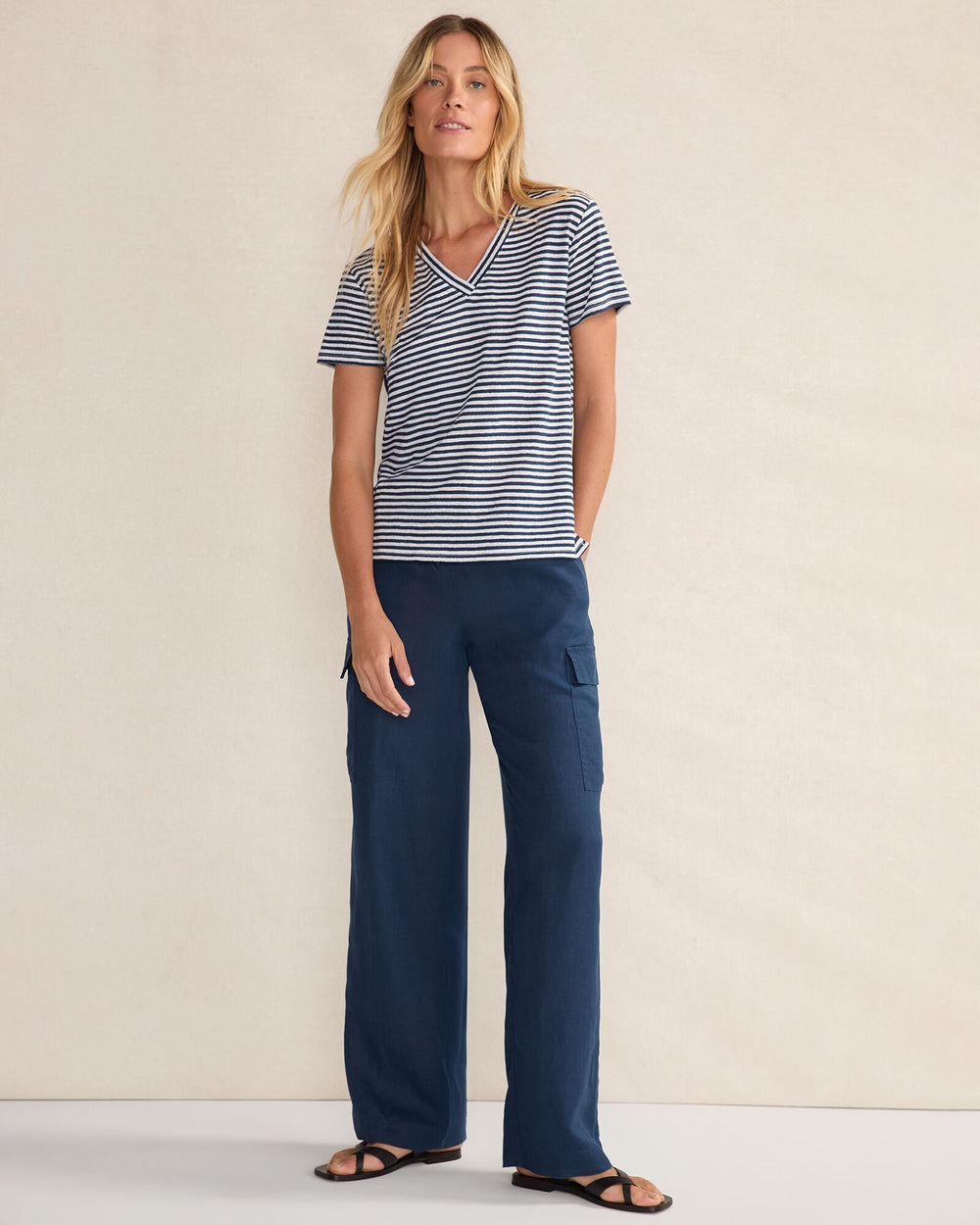 LINEN CARGO PANTS | Talbots for sale