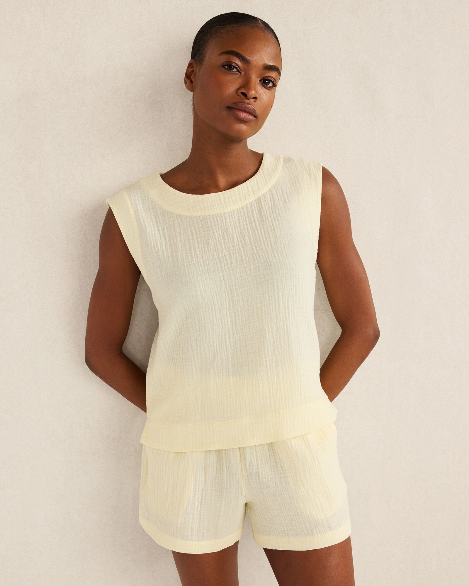 ORGANIC COTTON GAUZE TANK TOP | Talbots for sale