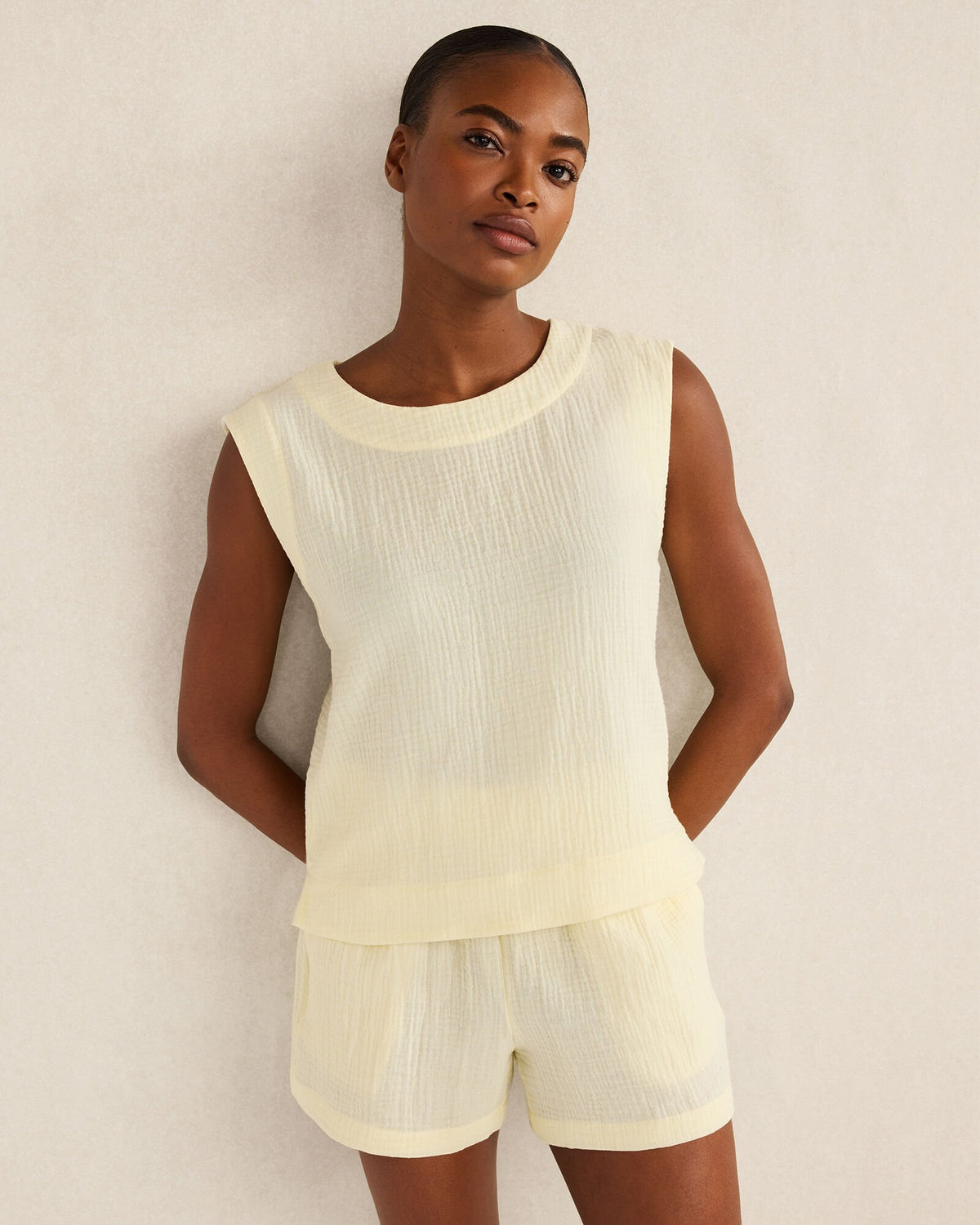 ORGANIC COTTON GAUZE TANK TOP | Talbots for sale