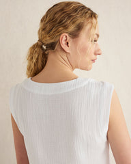 ORGANIC COTTON GAUZE TANK TOP | Talbots for sale