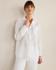 ORGANIC COTTON POPLIN BUTTON DOWN TOP | Talbots outlet