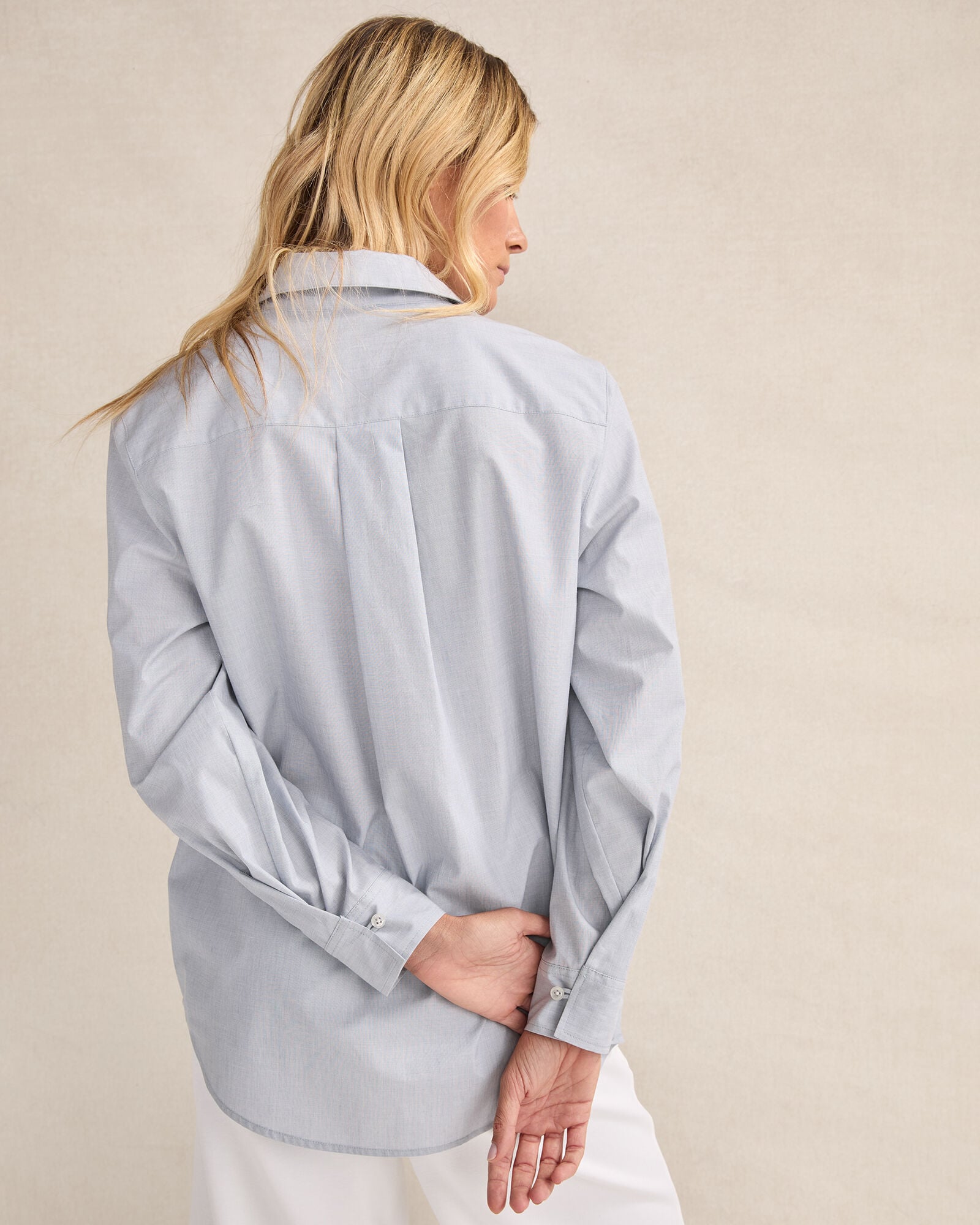 ORGANIC COTTON POPLIN BUTTON DOWN TOP | Talbots outlet