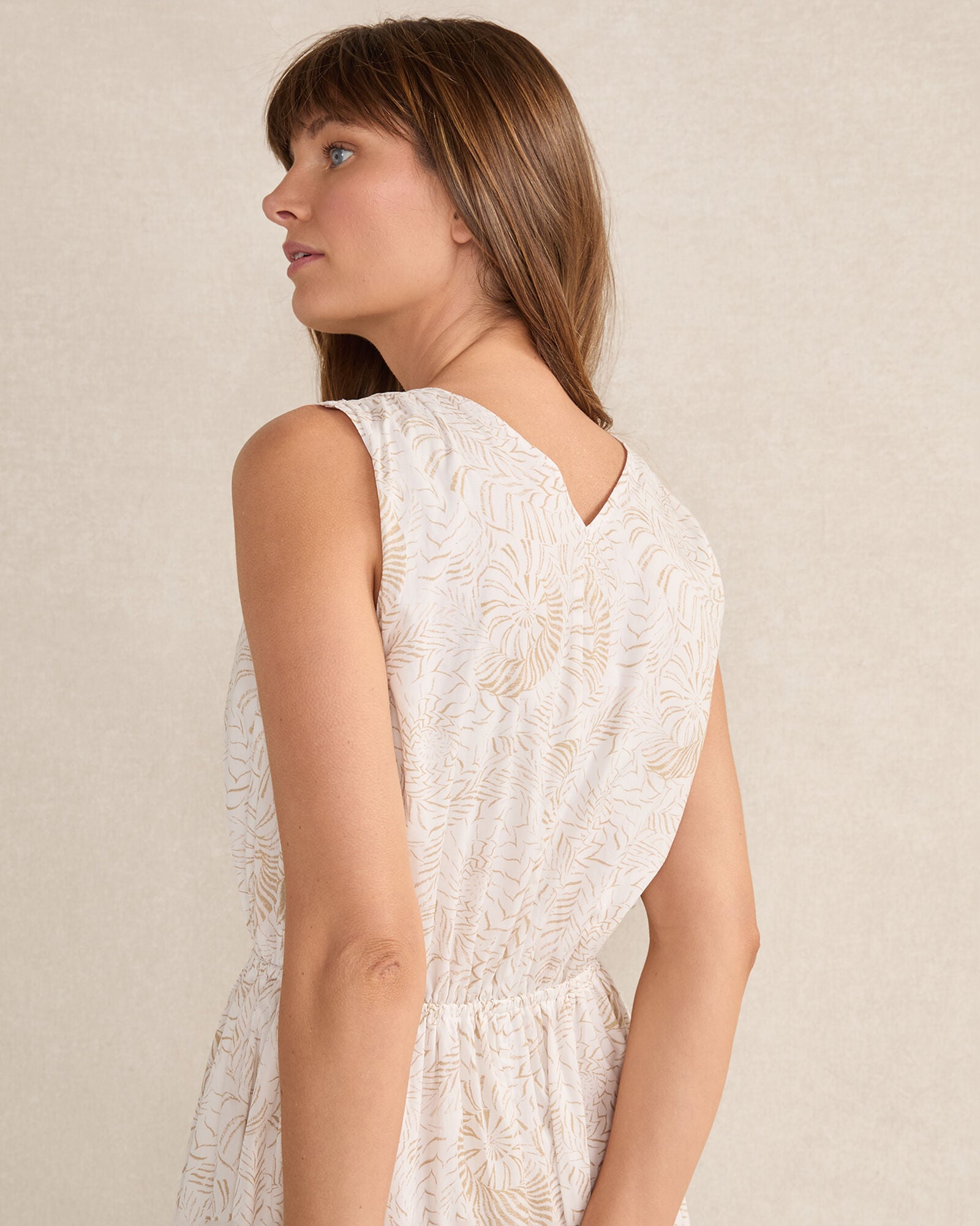 COTTON VOILE BLEND SHELL MIDI DRESS | Talbots outlet