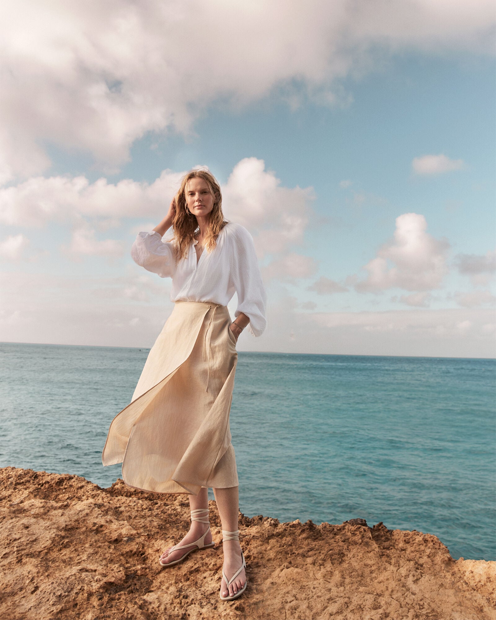 ORGANIC COTTON LINEN WRAP SKIRT | Talbots near me