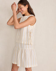 ORGANIC COTTON LINEN TIERED SKIRT | Talbots online