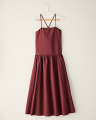 ORGANIC COTTON LINEN DROP WAIST MAXI DRESS | Talbots discount