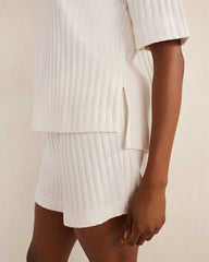 COTTON WIDE RIB SHORT SLEEVE TOP | Talbots outlet