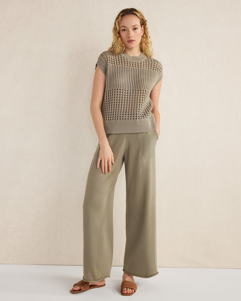 ORGANIC COTTON OPEN STITCH SHORT SLEEVE SWEATER | Talbots discount