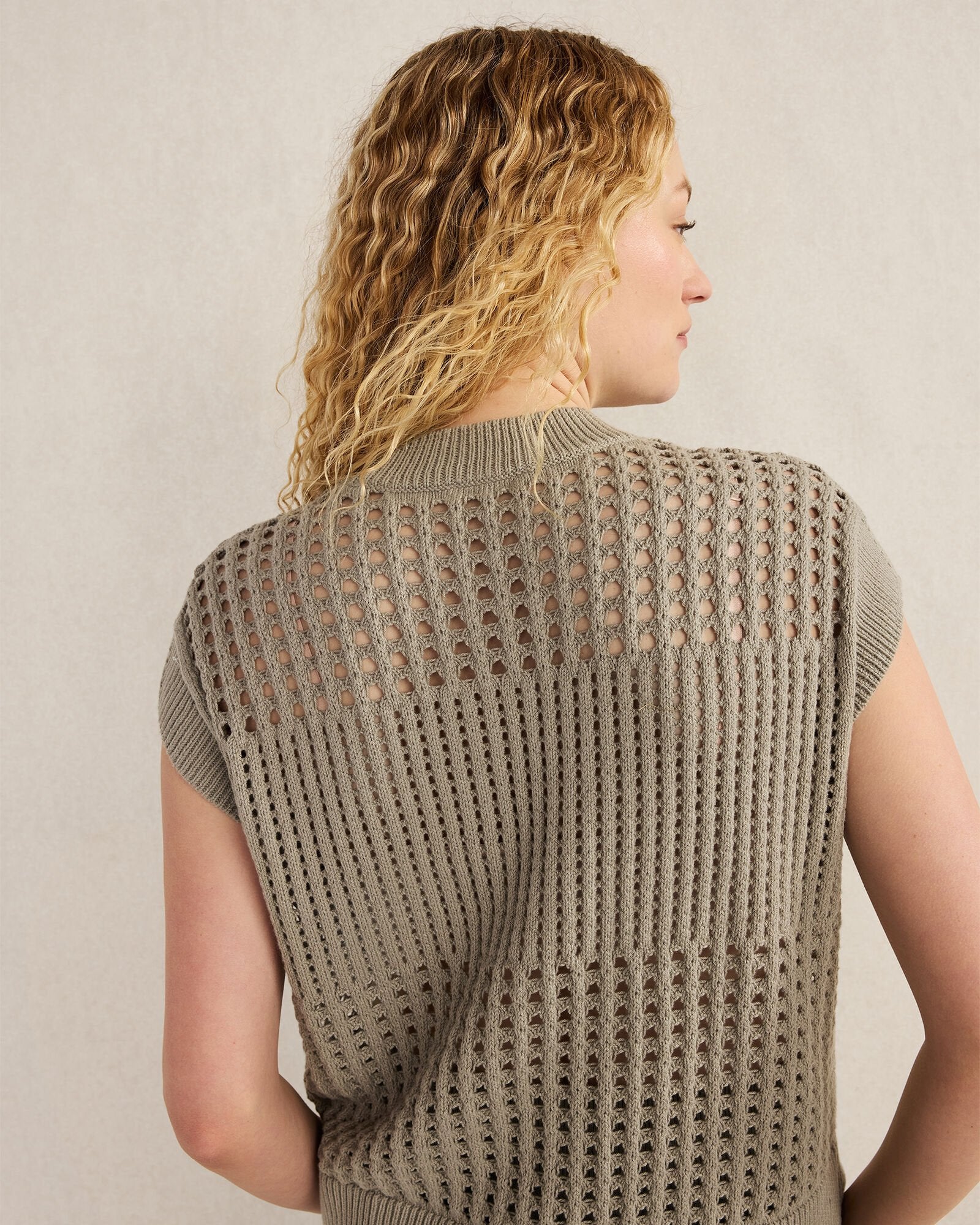 ORGANIC COTTON OPEN STITCH SHORT SLEEVE SWEATER | Talbots discount