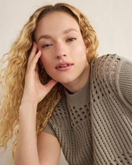 ORGANIC COTTON OPEN STITCH SHORT SLEEVE SWEATER | Talbots discount