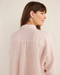LINEN STRIPED BOXY SHIRT | Talbots online