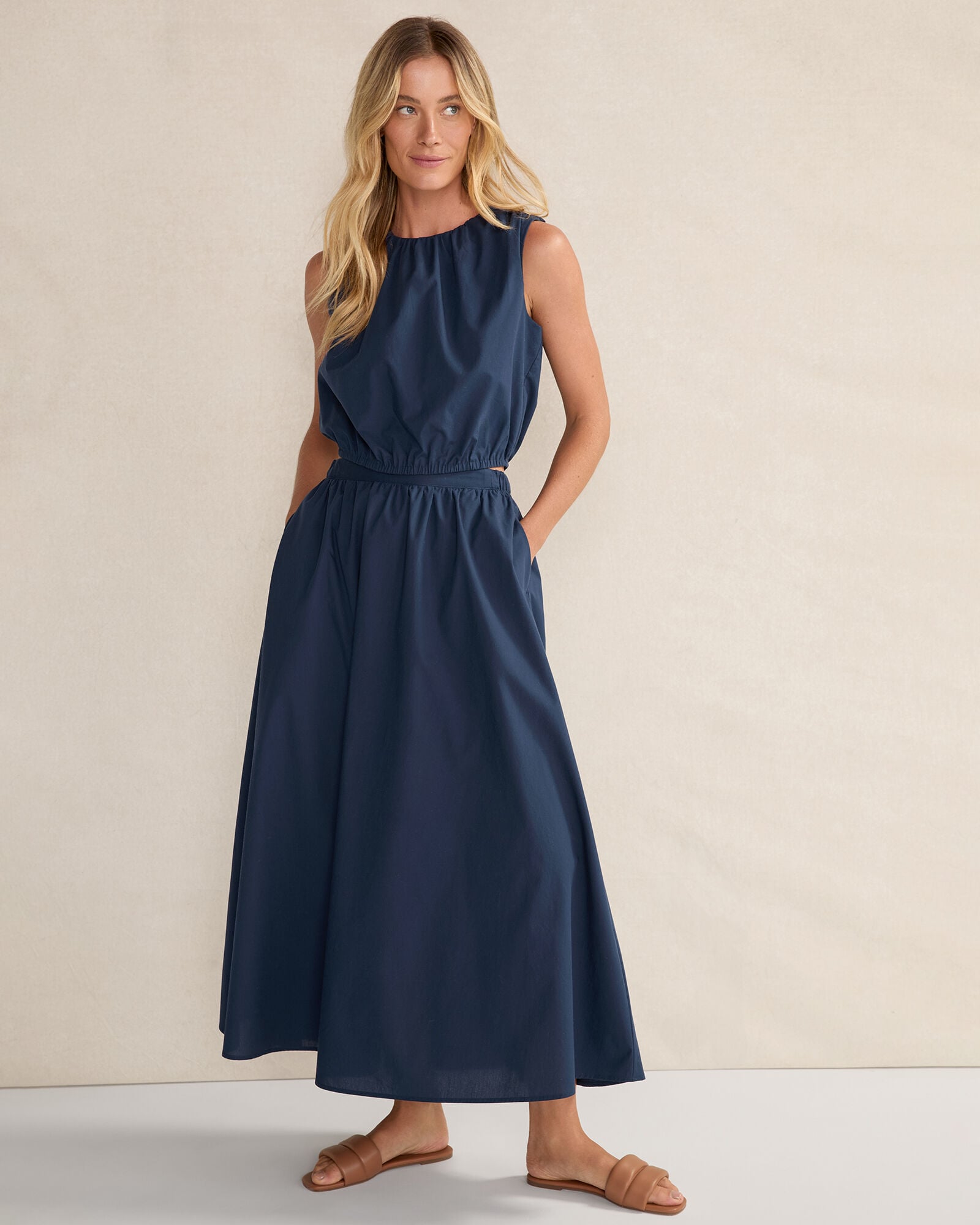ORGANIC COTTON POPLIN BUBBLE TOP | Talbots US