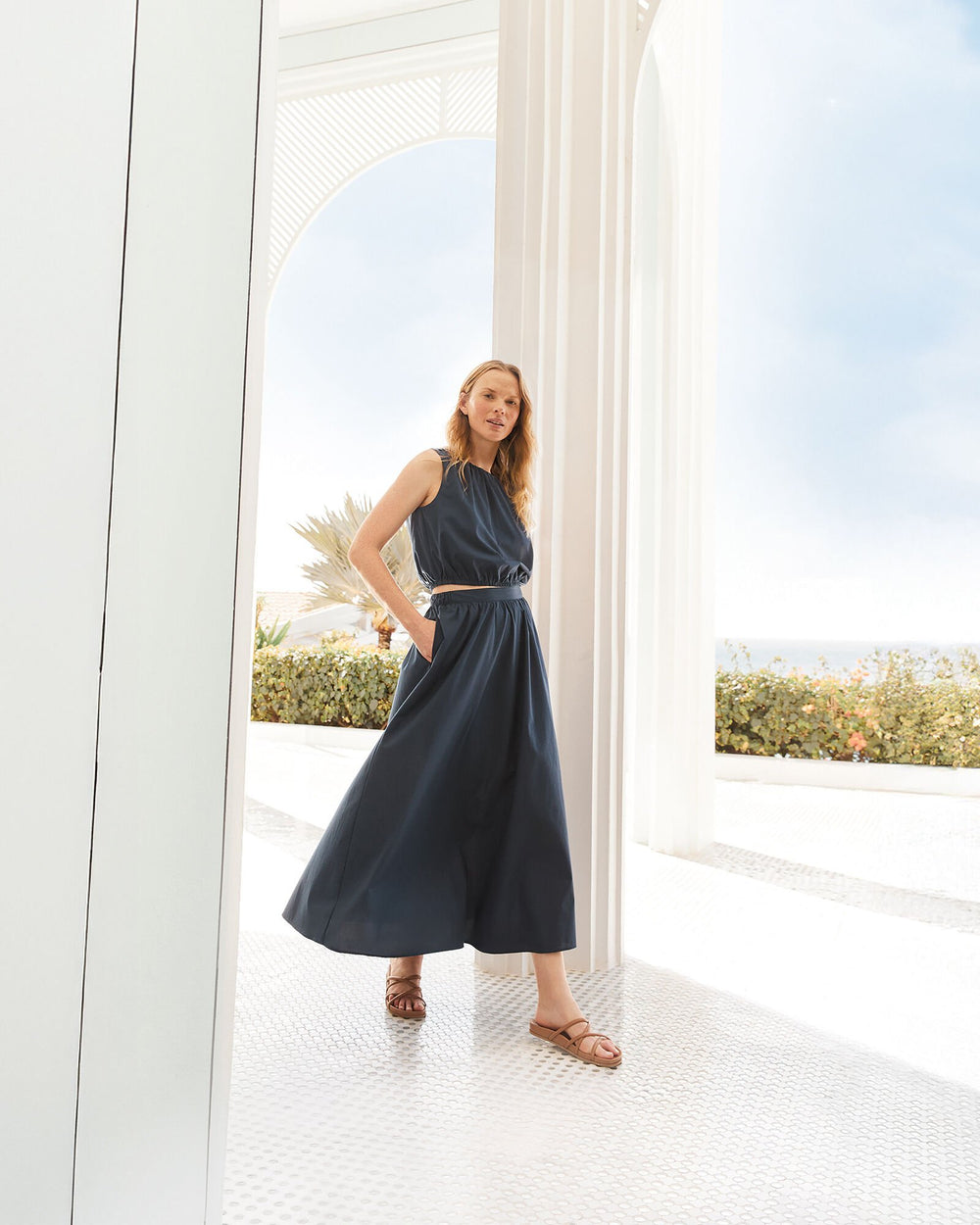 ORGANIC COTTON POPLIN BUBBLE TOP | Talbots US