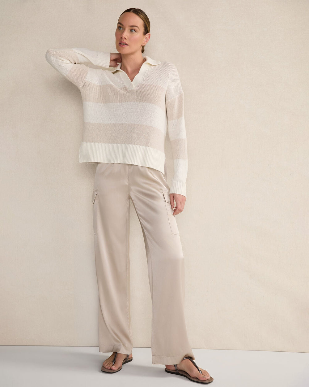 WASHABLE SILK CARGO PANTS | Talbots sale