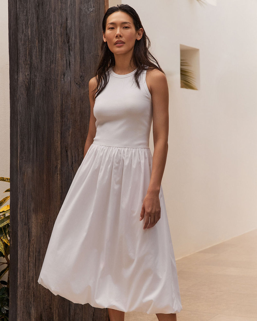 ORGANIC COTTON DROP WAIST BUBBLE DRESS | Talbots sale