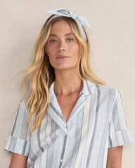 ORGANIC COTTON LINEN COASTAL STRIPE SLEEP SET | Talbots US