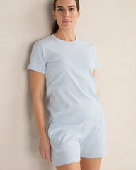 ORGANIC COTTON RIB KNIT SHORT SLEEVE TEE | Talbots discount