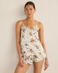 WASHABLE SILK TROPICAL BLOOMS SLEEP CAMI | Talbots US