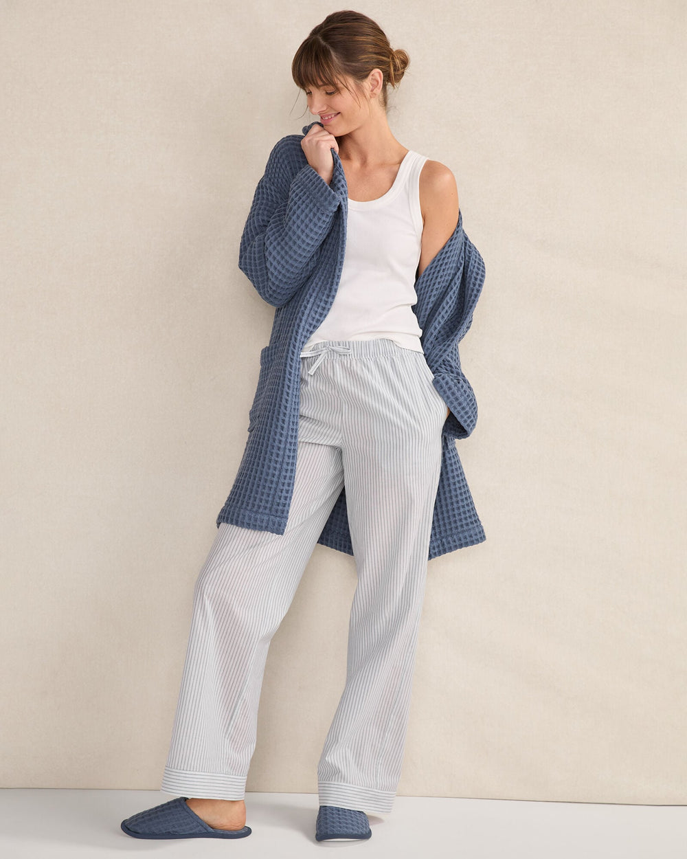 ORGANIC COTTON WAFFLE HOODED ROBE | Talbots near me