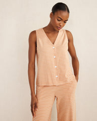 ORGANIC COTTON JERSEY STRIPED SLEEP TANK | Talbots discount