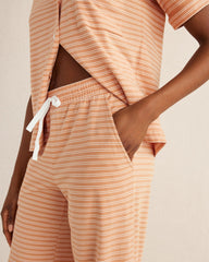 ORGANIC COTTON JERSEY STRIPED SLEEP PANTS | Talbots sale