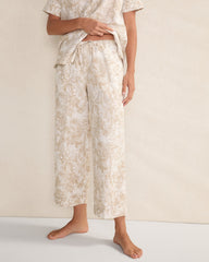 ORGANIC COTTON LINEN SERENE BOTANICALS SLEEP PANTS | Talbots for sale