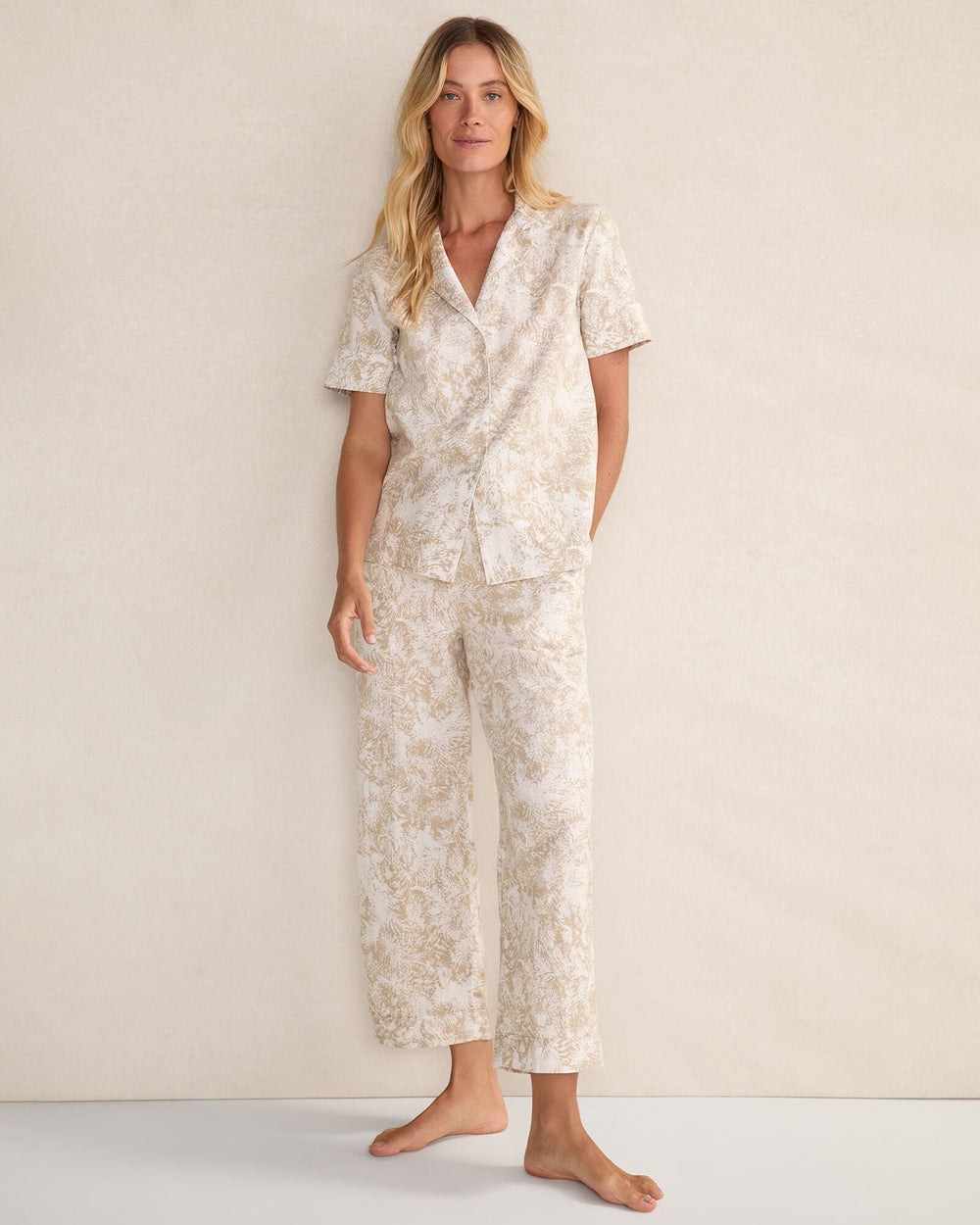 ORGANIC COTTON LINEN SERENE BOTANICALS SLEEP PANTS | Talbots for sale