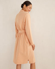 ORGANIC COTTON JERSEY STRIPED ROBE | Talbots for sale