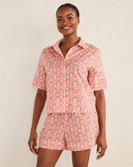 ORGANIC COTTON POPLIN IKAT SLEEP SET | Talbots US