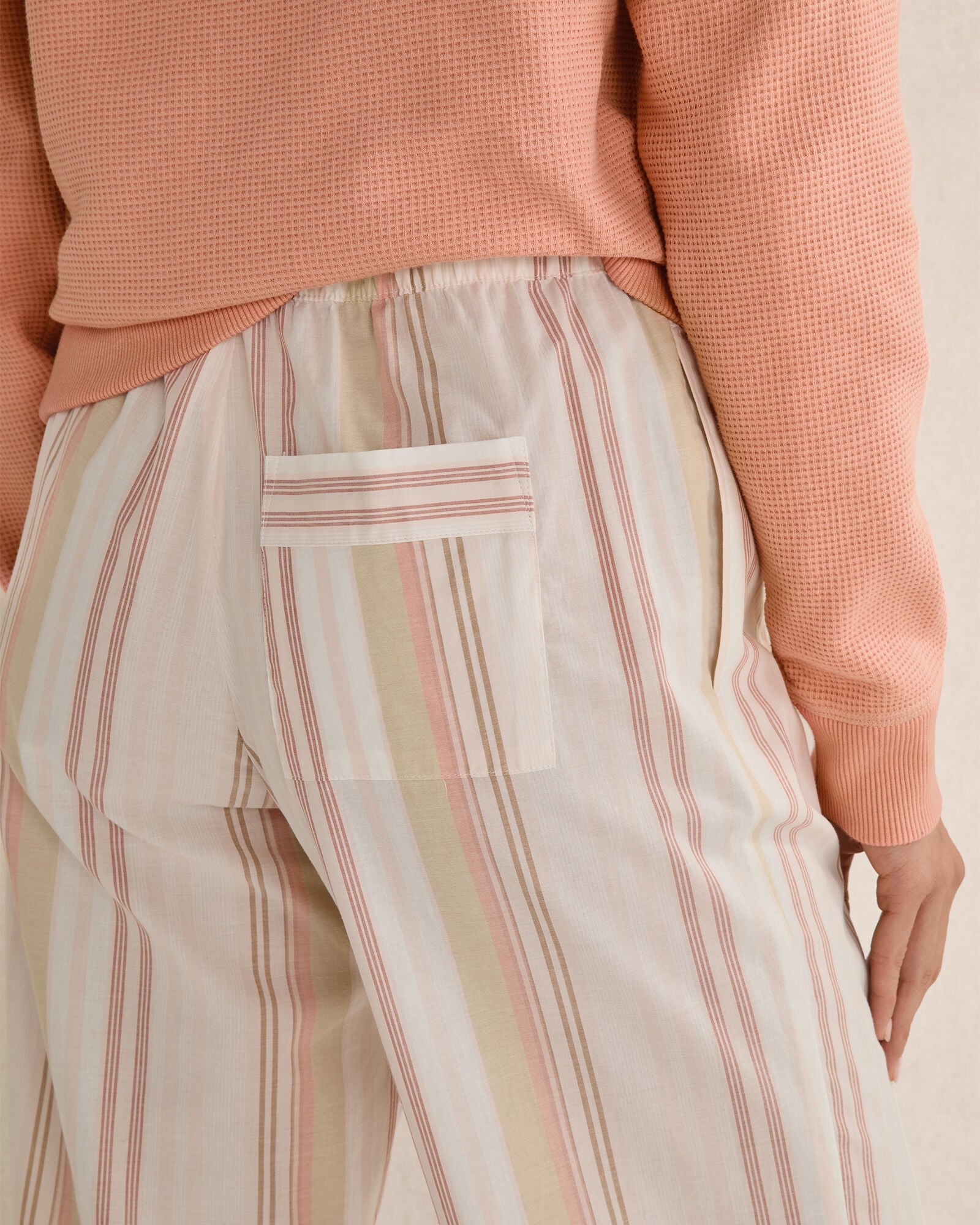 ORGANIC COTTON POPLIN MIXED STRIPE SLEEP PANTS | Talbots on sale