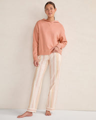 ORGANIC COTTON POPLIN MIXED STRIPE SLEEP PANTS | Talbots on sale