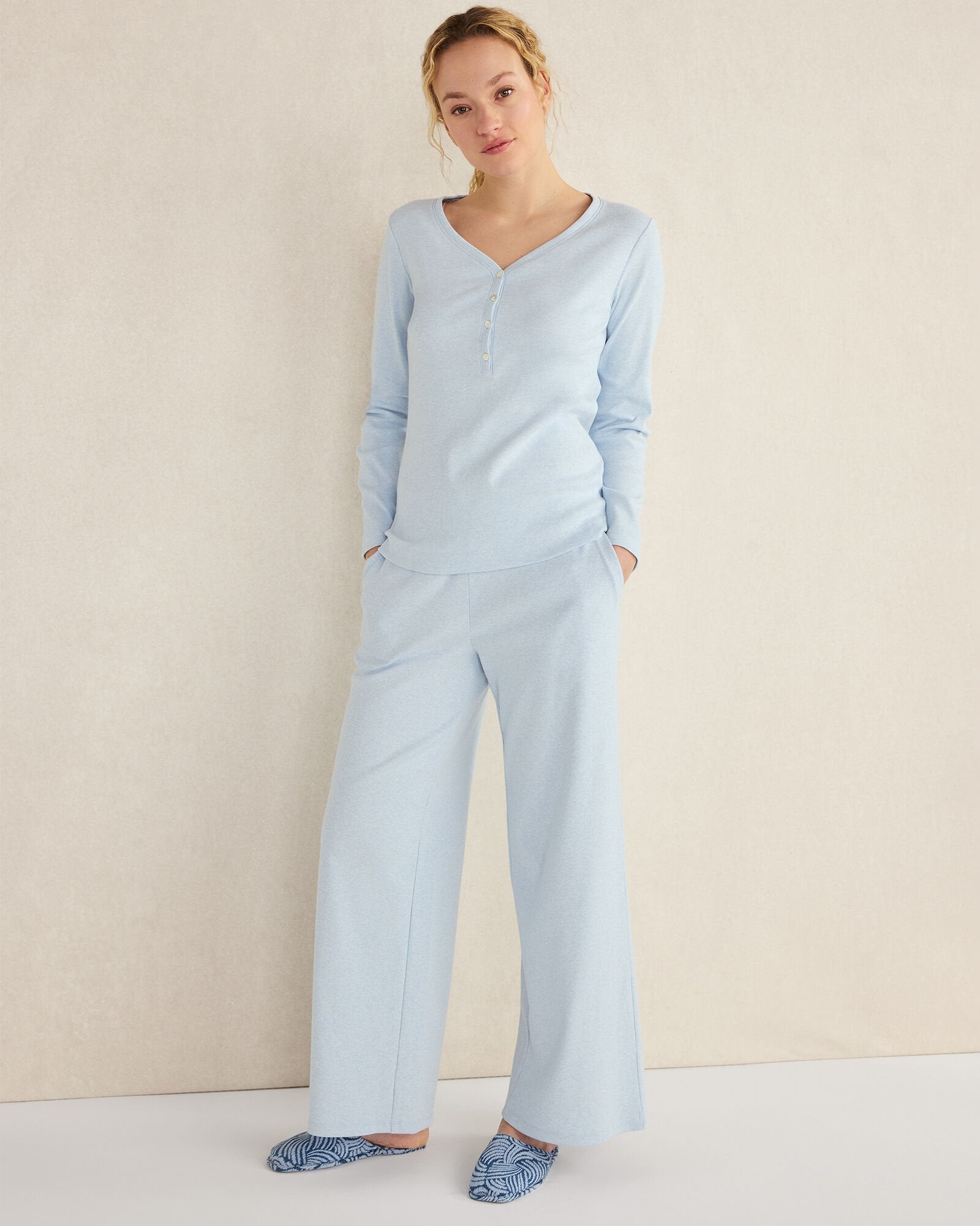 ORGANIC COTTON RIB KNIT HENLEY | Talbots for sale