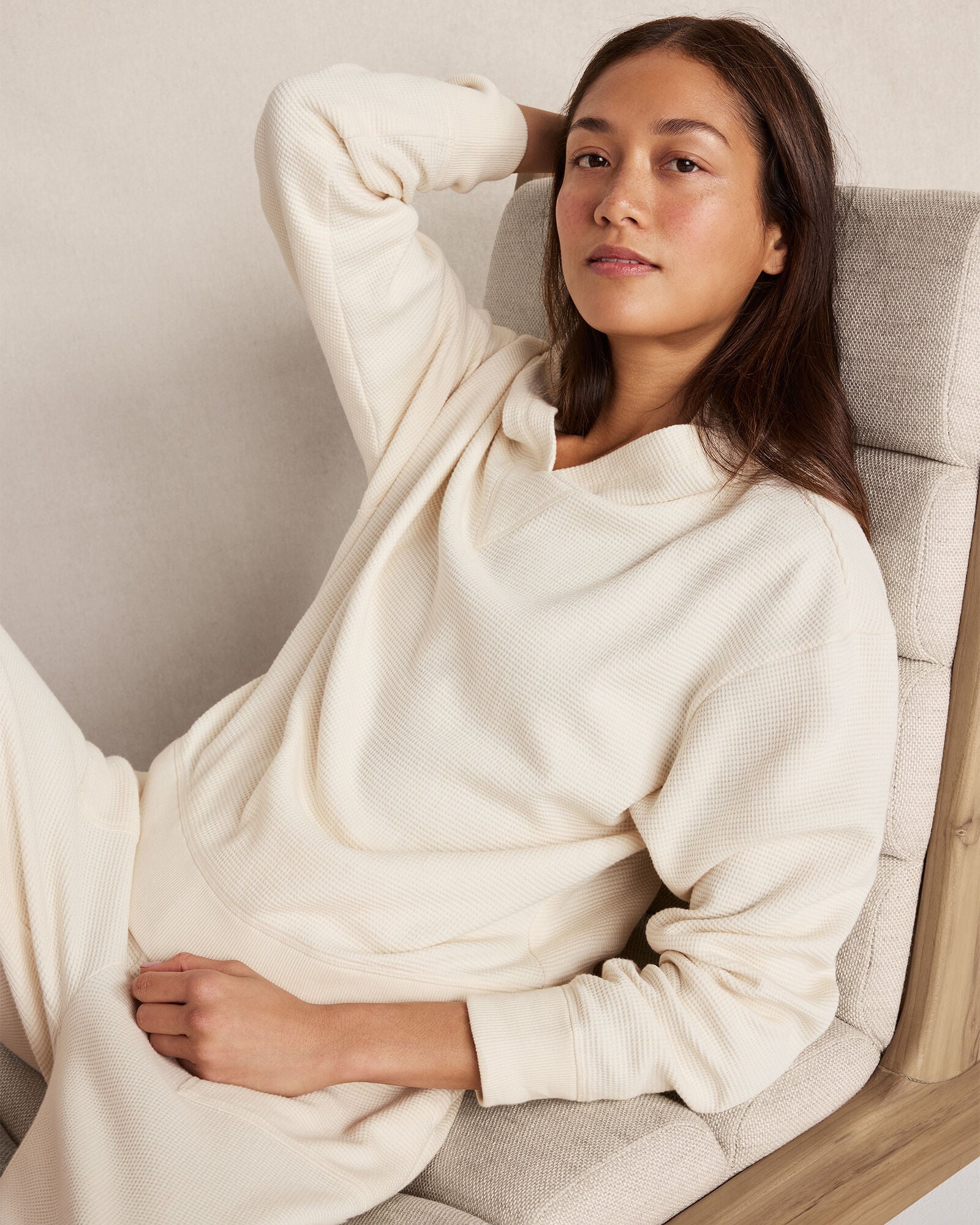 ORGANIC COTTON WAFFLE HOODIE | Talbots outlet