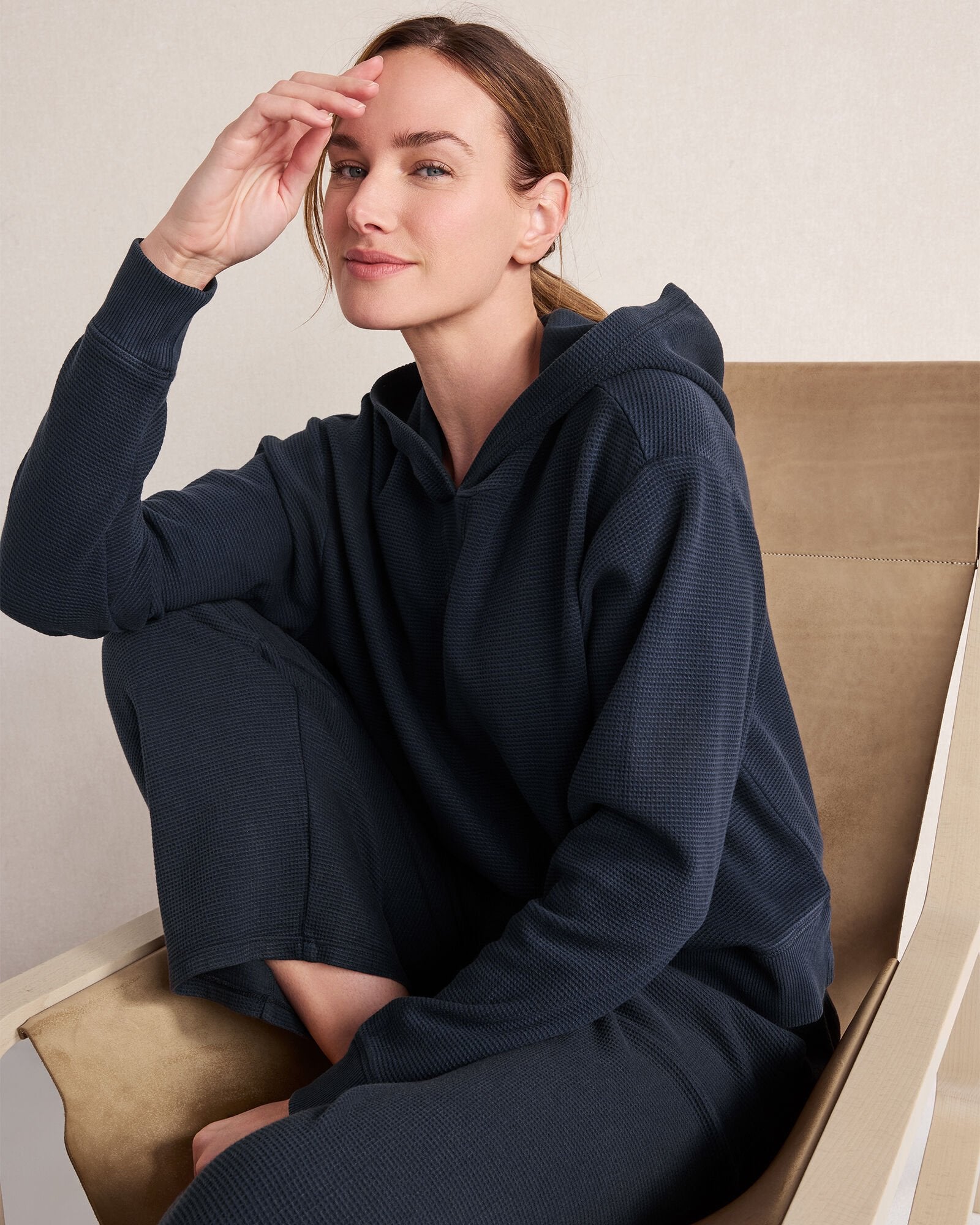 ORGANIC COTTON WAFFLE HOODIE | Talbots discount