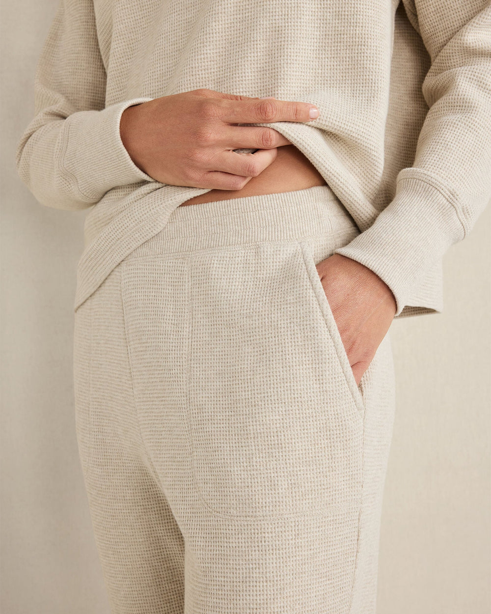 ORGANIC COTTON WAFFLE JOGGER | Talbots outlet