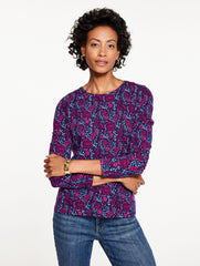LONG SLEEVE CREWNECK TEE - LEAFY FLORAL | Talbots US