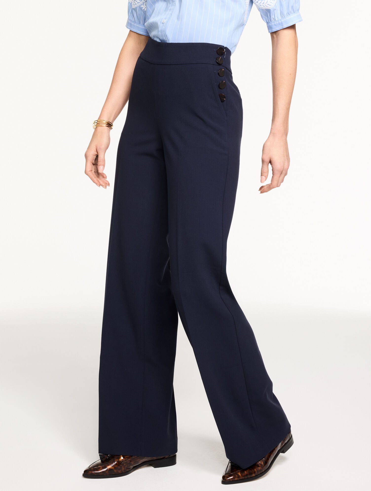 TALBOTS GREENWICH TAILORED STRETCH WIDE LEG PANTS | Talbots near me