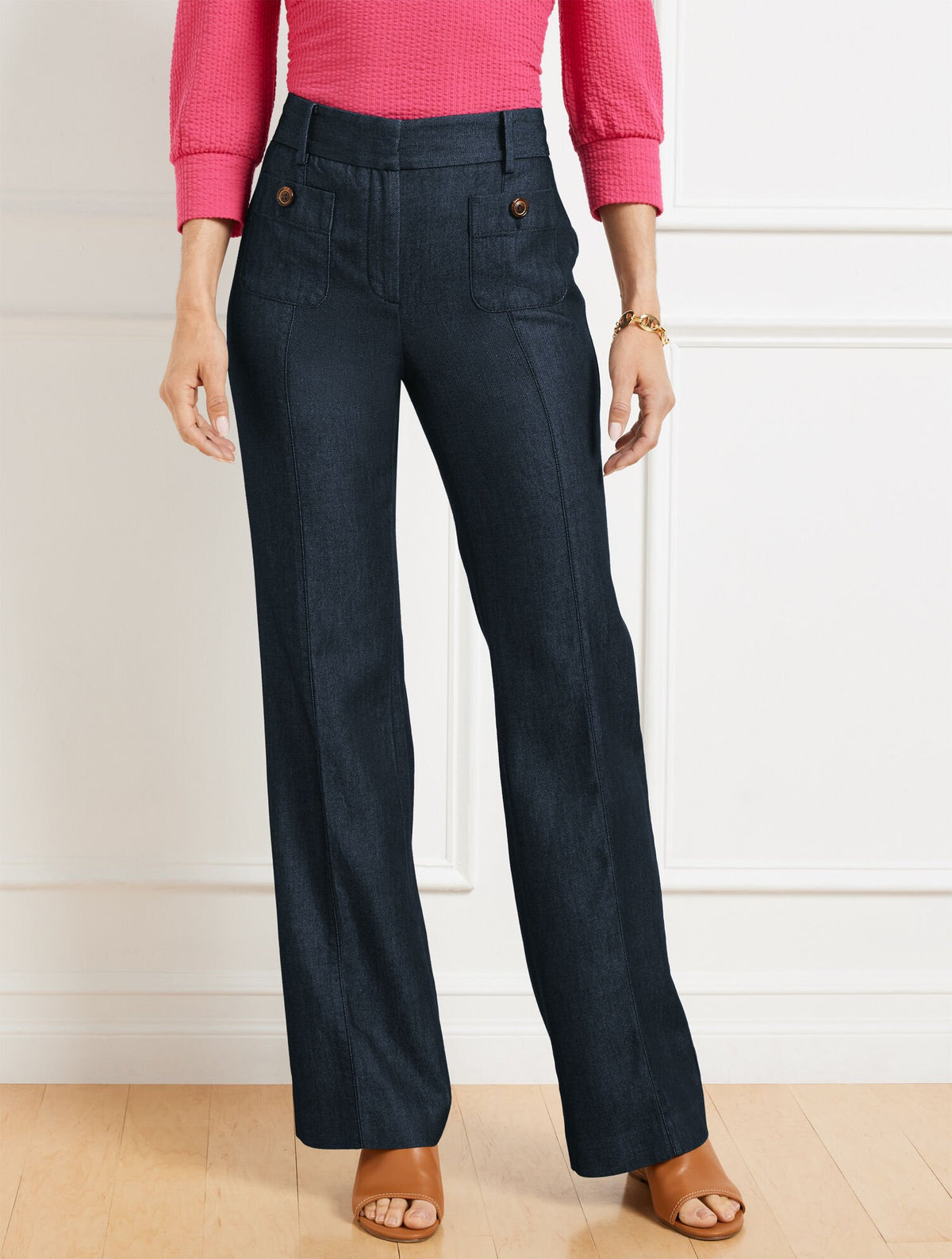 BOOT LEG PANTS - REFINED DENIM | Talbots outlet