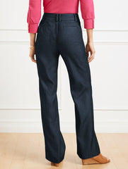 BOOT LEG PANTS - REFINED DENIM | Talbots outlet