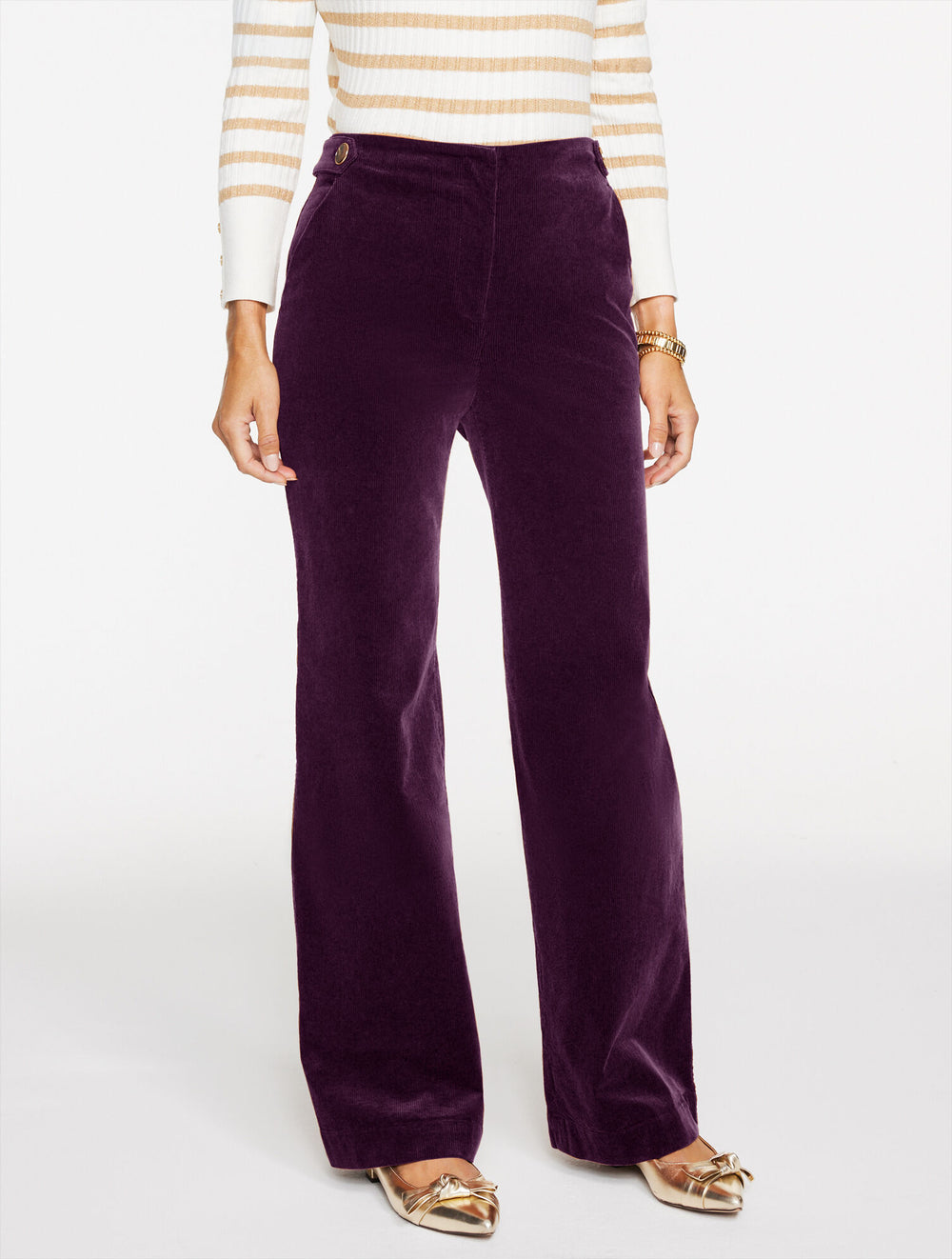 WIDE LEG CORDUROY PANTS | Talbots outlet